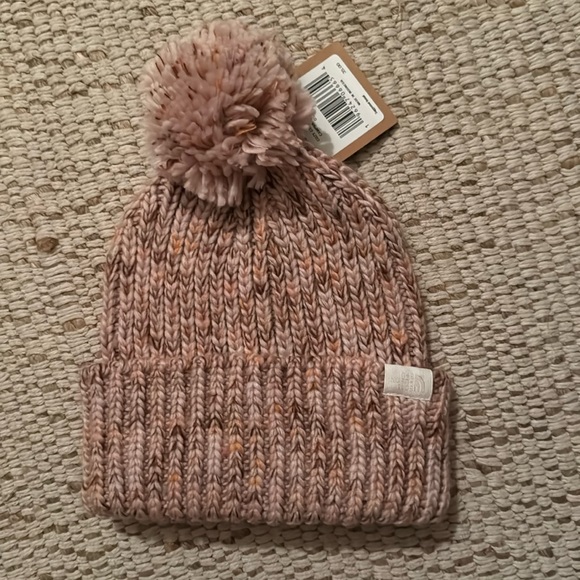 The North Face Accessories - The North Face Blush Knit Beanie with Pom-Pom
